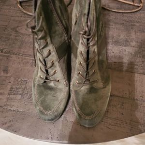 Genuine Suede Wedge Heel boot